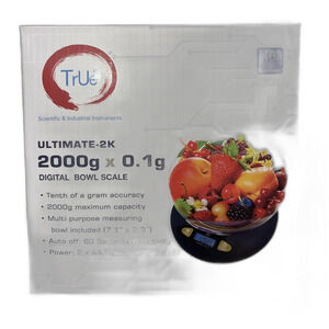 NEW IN BOX - TRUE DIGITAL BOWL SCALE  - ULTIMATE 2K  2000G X 0.1G  - BLACK